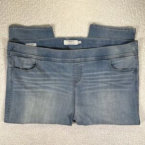 Torrid Lean Jean Crops Women's Plus Size 4 48x22) Blue Minimalist Boho Casual